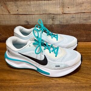 Nike Journey Run Mens 10 White Blue Black Running Shoes